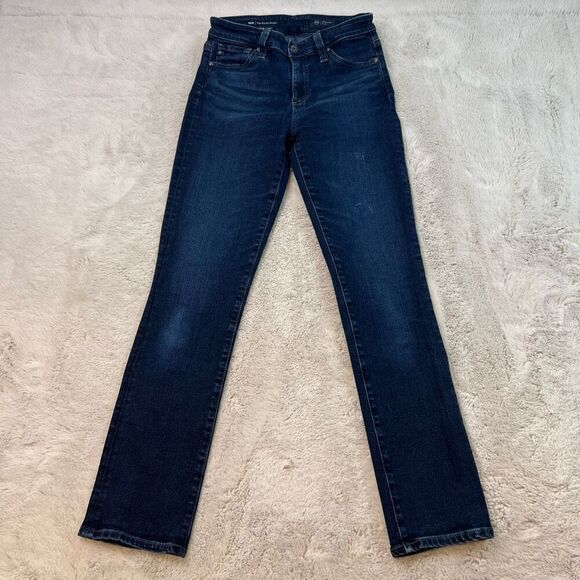 AG Adriano Goldschmied Jeans Womens Size 25R Mari High Rise Slim Straight Dark - Picture 1 of 11